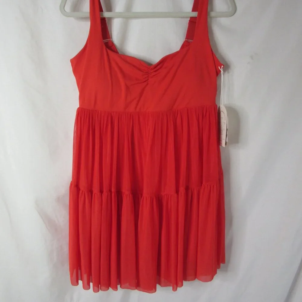 Blogilates Sweetheart Babydoll Dress Red Skirt Size Large NWT - Picture 13 of 13